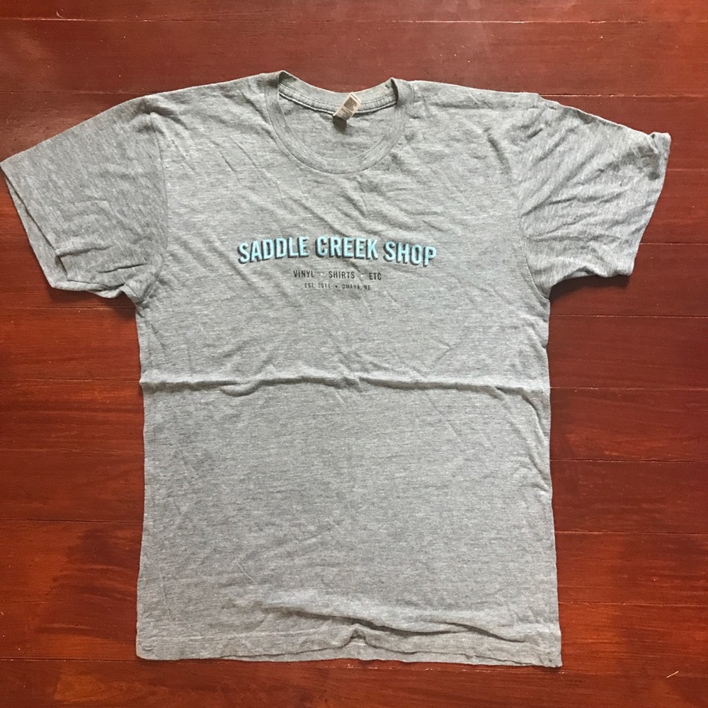 Saddle creek record label t shirt Indy records